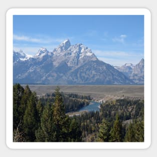 Tetons and the Snake River Sticker